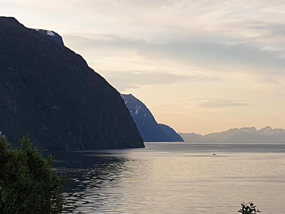 Traditional Farm House Located Close To Fjord Lyngseidet Exterior photo